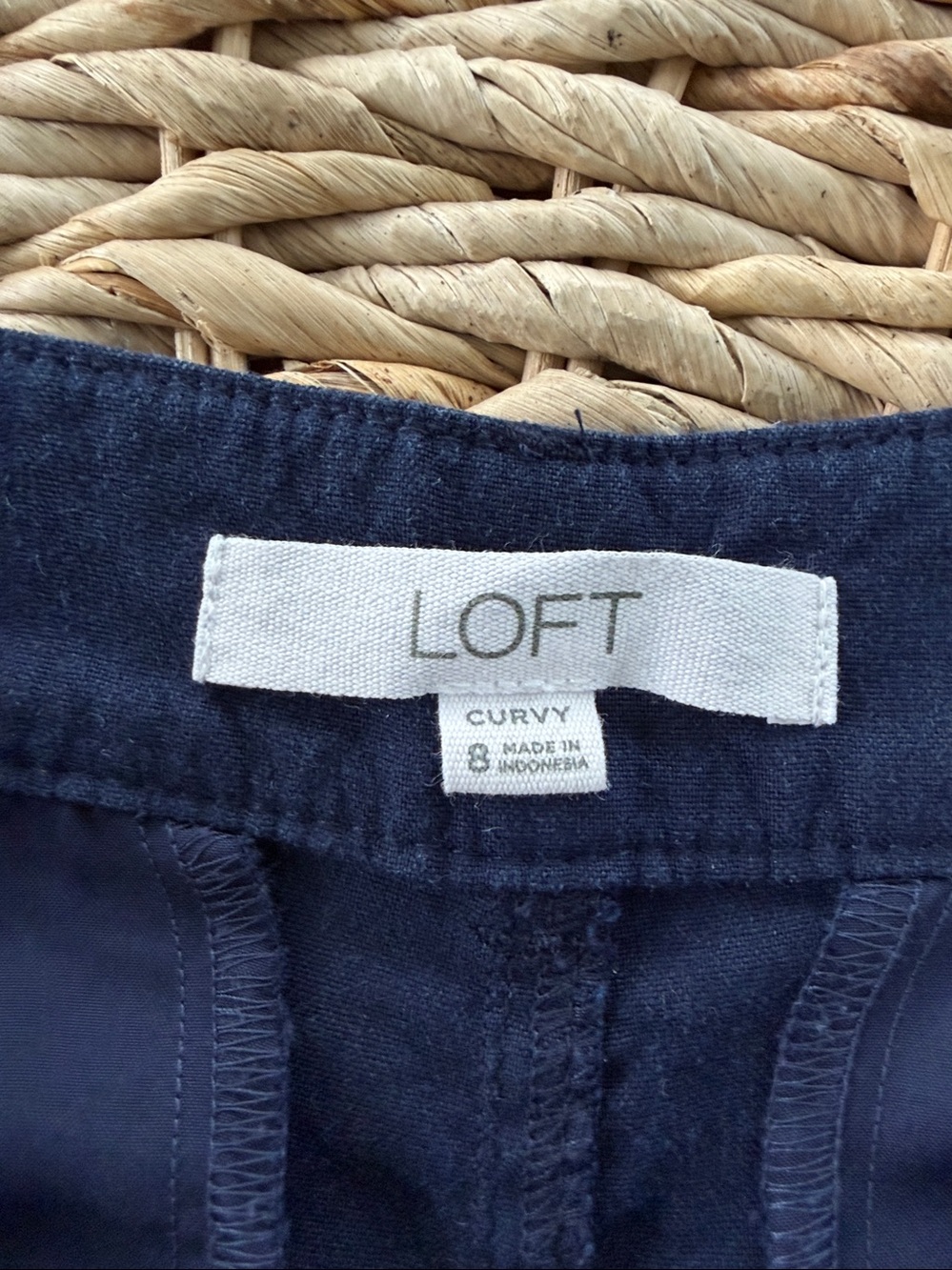 LOFT Palmer Linen Blend Wide Leg Curvy Fit Pant - Picture 10 of 11